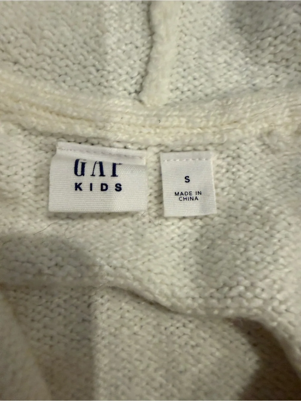 GAP Kids Cream Knit Hoodie